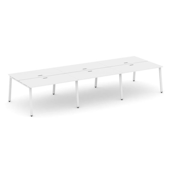 Рабочая станция 2-х сторонняя SN-6A.DRS-084 (4740х1632х750) (Белый/Металл Белый)