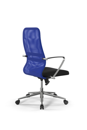 Кресло для руководителя Метта Sit 8 B2-8K - X1+UMF(X1) /Uh00/Wh00/K5cL(M09.B23.G18.W01) (Синий | Черный)