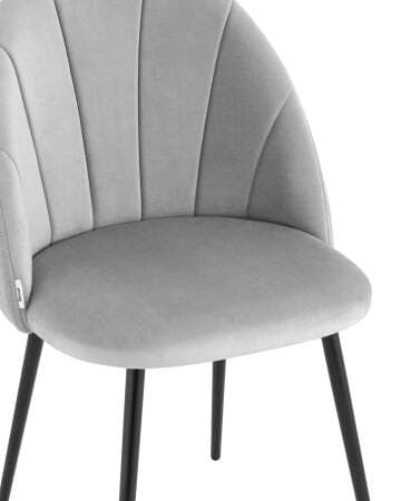 Стул Логан велюр светло-серый (Стул кухонный Логан светло-серый)