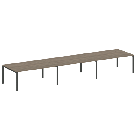 Переговорный стол 3 столешницы Metal System Style БП.ПРГ-3.5 5400x1235x750 (Вяз/Антрацит металл)