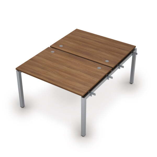 6МБН.5284 Бенч-система на 2 рабочих места, начальный модуль (1600x1635x750) (Шамони темный/Алюминий матовый)