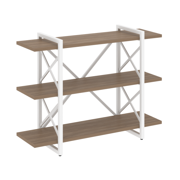 Стеллаж на регулируемых опорах-3 полки VR.L-MST.O-3.8V 1200x400x910 (Дуб Аризона/Белый металл)
