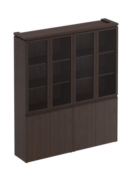 Шкаф для документов со стеклянными дверьми Mark МК 360 1800x404x2100 (Дуб валенсия)