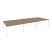 Рабочая станция на П-образном м/к Onix O.MP-D.RS-6.3.8 4140x1635x750 (Тиквуд Темный/Белый Металл)