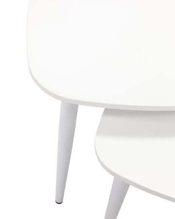 Набор журнальных столиков Агата 80 и 60 см (Журнальный стол Агата белый)