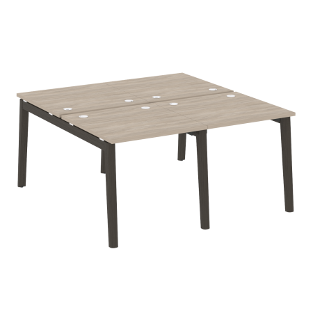 Рабочая станция на деревянных опорах Onix Wood OW.D.RS-4.0.8 1560x1635x750 (Дуб Аттик/Дуб Темный)