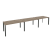 Рабочая станция на П-образном м/к Onix O.MP-RS-3.3.8 4140x800x750 (Тиквуд Темный/Белый Металл)