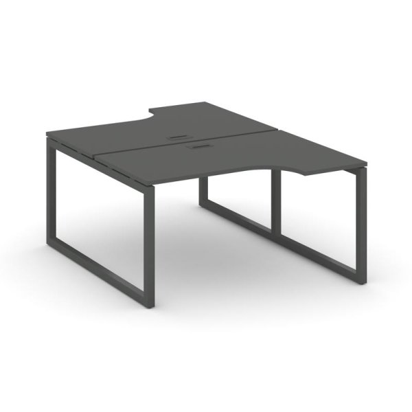 Рабочая станция эргономичная SN-5O.DRPA-022 (1580х1632/1992х750) (Антрацит/Металл Антрацит)