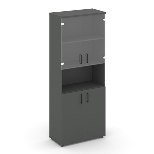 Шкаф высокий широкий SN.STS.E-105 (796х400х1982) (Антрацит/Прозрачный)