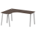 Стол криволинейный левый Metal System Style БА.СА-4 Л 1600x1200x750 (Дуб Наварра/Серый металл)