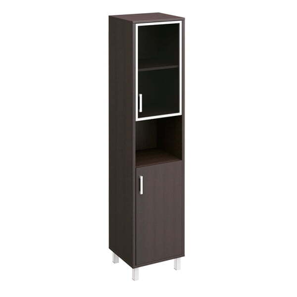 Шкаф правый двери стекло + ДСП без замка + ниша Борн B 431-820 480x450x2074 (Венге)