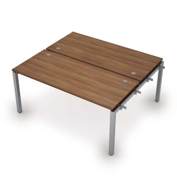 6МБН.5274 Бенч-система на 2 рабочих места, начальный модуль (1600x1435x750) (Шамони темный/Алюминий матовый)