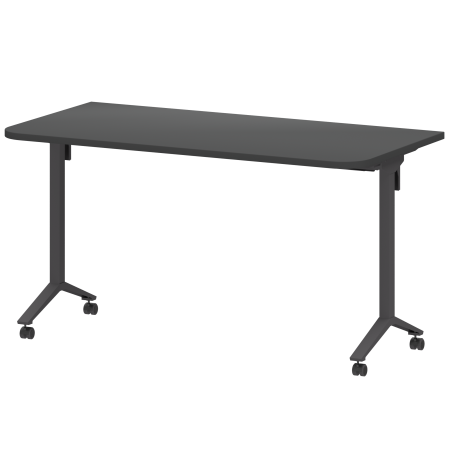 Стол мобильный складной радиусный Моби МБ25-140.70Р 1400x700x750 (Графит/Антрацит)