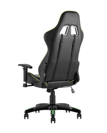 Кресло игровое TopChairs Corvette зеленое (Геймерское кресло Corvette черный, зеленый)