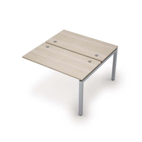 6МБК.5268 Бенч-система на 2 рабочих места, конечный модуль (1200x1235x750) (Шамони светлый/Алюминий матовый)