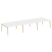 Рабочая станция на деревянных опорах Onix Wood OW.D.RS-6.4.7 4740x1475x750 (Тиквуд Светлый/Дуб Темный)