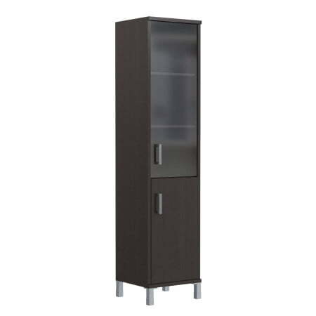 Шкаф узкий, глухая дверь, левая+стекло тонированное Born B-431.5 L 475x450x2054 (Венге Магия)