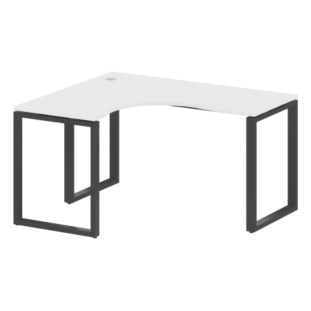 Стол криволинейный левый Metal System Style БО.СА-3 Л 1400x1200x750 (Белый/Антрацит металл)