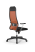 Кресло для руководителя Метта Sit 10 B1-111T - X2+UMF(X1) /Ub00/Wh00/T1bp-c(M09.B02.G15.W01) (Черный | Оранжевый)