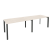 Рабочая станция на П-образном м/к Onix O.MP-RS-2.3.8 2760x800x750 (Тиквуд Темный/Белый Металл)