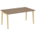 Стол переговорный на деревянных опорах Onix Wood OW.PRG-1.4 1580x980x750 (Тиквуд Светлый/Дуб Темный)