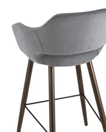 Стул барный Саймон велюр тёмно-серый для сайта (Стул барный Саймон темно-серый)