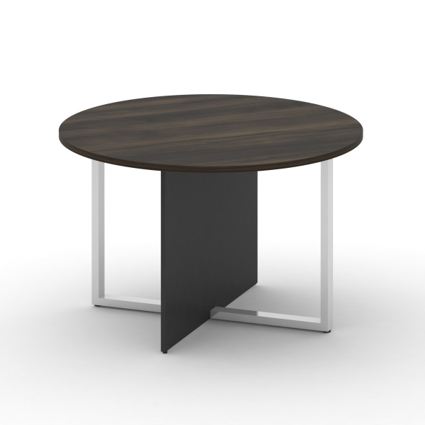 Стол переговорный, круглый Shift SK.SP-KR-120 (1200x1200x753) (Дуб Мали-Антрацит | Хром)