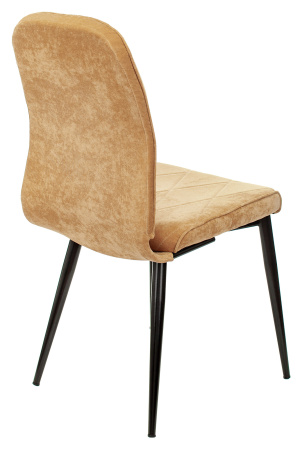 Стул для кухни KF-3 горчичный Velvet 73 металл черный на ножках (KF-3/VELV73) (Горчичный)