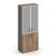 Шкаф высокий широкий SN.STS.E-103 (796х400х1982) (Антрацит/Тиквуд Светлый/Сатин)