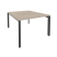 Рабочая станция на П-образном м/к Onix O.MP-D.RS-2.2.7 1180x1475x750 (Тиквуд Темный/Белый Металл)