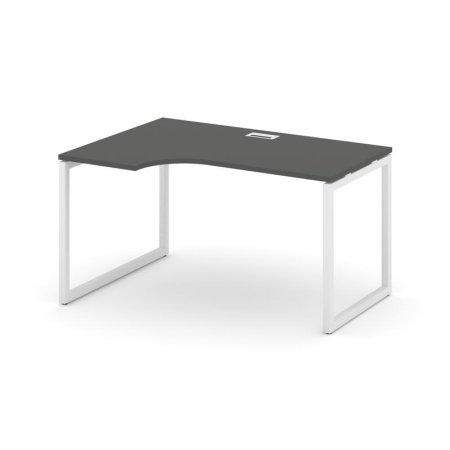 Стол рабочий эргономичный SN-4O.SPA-002(L) (1580х600/980х750) (Антрацит/Металл Белый)