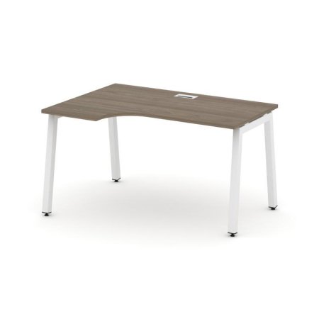 Стол рабочий эргономичный SN-5A.SPA-012(L) (1580х700/980х750) (Вяз Благородный/Металл Белый)