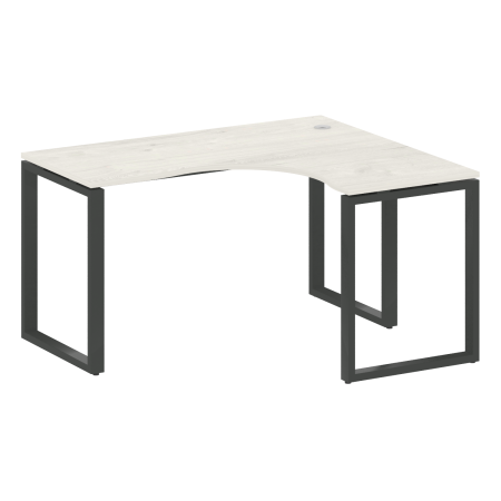 Стол криволинейный правый Metal System Style БО.СА-3 Пр 1400x1200x750 (Дуб Наварра/Антрацит металл)