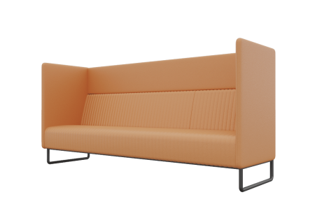 Диван трехместный BROS-3 (Nappa 490/Металл Черный)