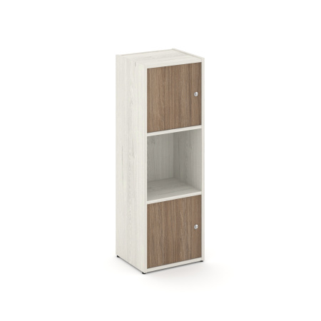 Стеллаж Locker Plus LK.K-001 408x350x1203 (Дуб Наварра | Дуб Аризона)