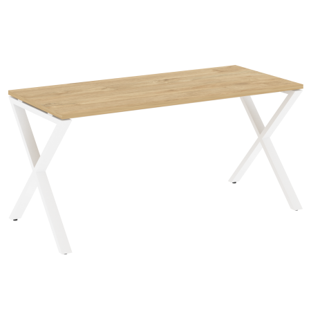 Стол рабочий VR.L-SRX-4.7 1580x720x750 (Тиквуд Светлый/Белый металл)