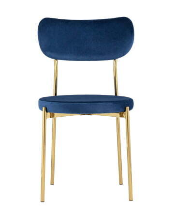 Стул Барбара велюр синий золотые ножки (Стул Барбара синий)
