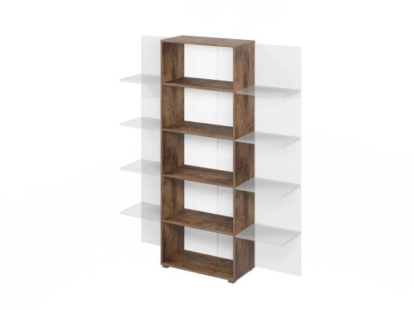 Стеллаж L-641 712х356х1916 (Таксония Шоколадная)