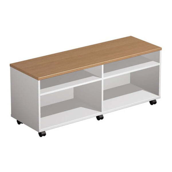 Тумба сервисная Profiquadro КВ 221 БВ 1400x460x590 (Белый премиум / Вишня скандинавская)