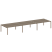 Рабочая станция на 6 раб. мест Metal System Style БП.СМ-6.5 5400x1475x750 (Дуб Наварра/Серый металл)