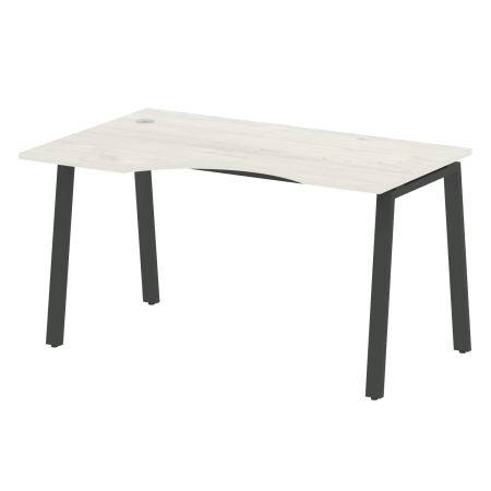 Стол криволинейный левый Metal System Style БА.СА-2 Л 1400x900x750 (Дуб Наварра/Антрацит металл)