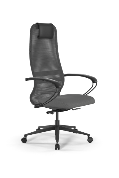 Кресло для руководителя Метта SynchroSit 8 B1-8K - X1+UMF(X1) /Uh00/Wh00/K1bL(M24.B11.G19.W02) (Светло-серый)
