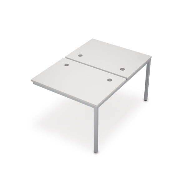 6МБК.277 Сдвоенные бенч-системы, конечный модуль (1000x1435x750) (Белый/Алюминий матовый)