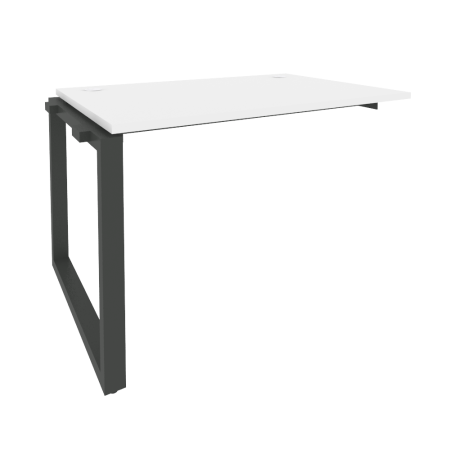 Наборный элемент рабочей станции на О-образном м/к Onix O.MO-1.NRS-2.8 1180x800x750 (Белый Бриллиант/Черный металл)