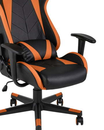 Кресло игровое TopChairs Gallardo оранжевое (Геймерское кресло Gallardo оранжевый)