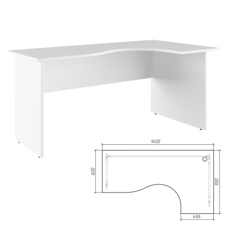 Стол эргономичный Trend TRD296155 1600x900x750 (Белый)