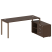 Рабочая станция с опорной тумбой правая Metal System Style БП.РС-СТС-2.5 Пр 1900x1520x750 (Дуб Наварра/Серый металл)