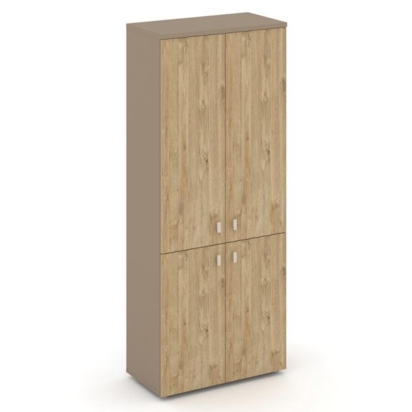 Шкаф высокий широкий ES.ST-1.3 (800х420х1977) (Латте/Тиквуд Светлый)