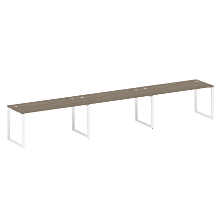 Рабочая станция Metal System Style БО.СМ-3.4 4800x720x750 (Вяз/Белый металл)