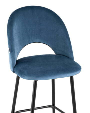 Стул барный Меган велюр пыльно-синий (Стул барный Меган синий)